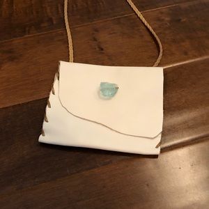 Leather boho cross-body bag